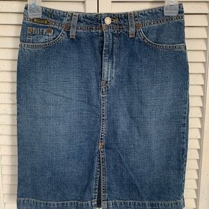 Lucky Brand Dungarees Blue Denim Pencil Skirt American Made